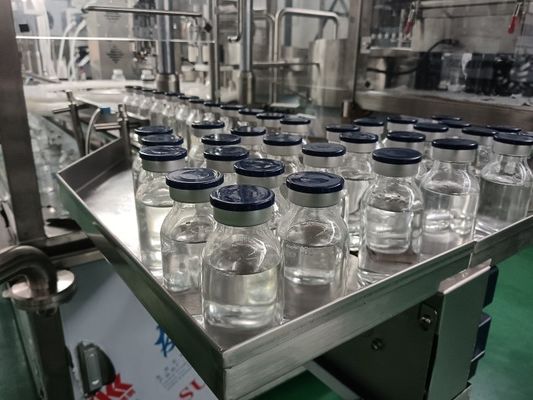 자동 생체 활성 액체 병 충진 및 밀봉 기계(30-500ml)프리미엄 혈청 및 고급 세포 시약을 위한 저전단 주입 및 불활성 질소 블랭킷