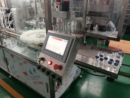 경구 액체 및 소독제를 위한 질소 보호 기능이 있는 30-500ml 유리 및 플라스틱 병용 무균 액체 충전기